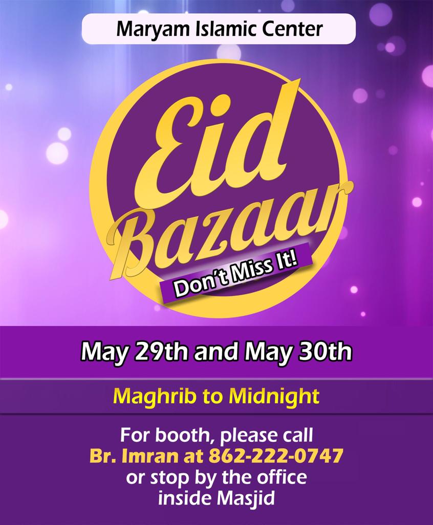 Eid Bazaar 2019 Maryam Islamic Center